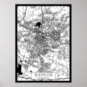 Ranchi Jharkhand City Map Poster (Voorkant)