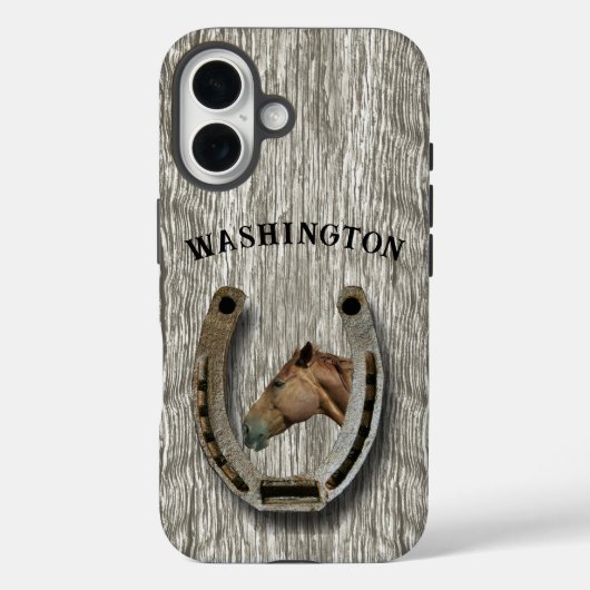 Ranching en Paarden - Hoefijzer ontwerp Personalis Case-Mate iPhone Case (Achterkant)