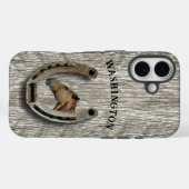 Ranching en Paarden - Hoefijzer ontwerp Personalis Case-Mate iPhone Case (Achterkant (horizontaal))
