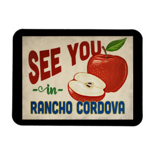 Rancho Cordova California Apple - Vintage Travel Magneet