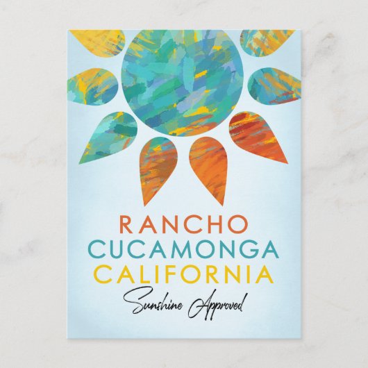 Rancho Cucamonga California Sunshine Travel Briefkaart (Voorkant)