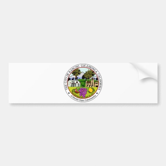 Rancho Cucamonga (Californië) City Seal Bumpersticker (Voorkant)