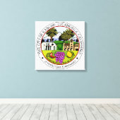Rancho Cucamonga (Californië) City Seal Canvas Afdruk (Insitu (Houten vloer))