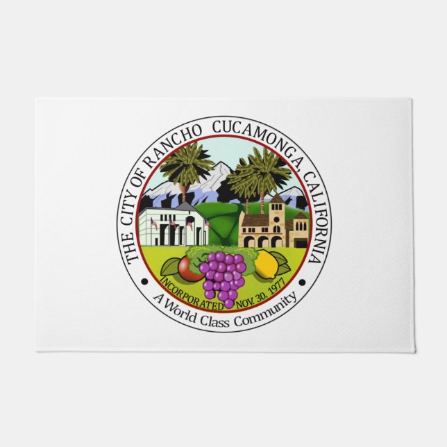 Rancho Cucamonga (Californië) City Seal Deurmat (Voorkant)