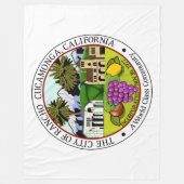 Rancho Cucamonga (Californië) City Seal Fleece Deken (Voorkant)