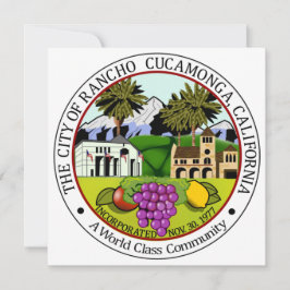 Rancho Cucamonga (Californië) City Seal Kaart