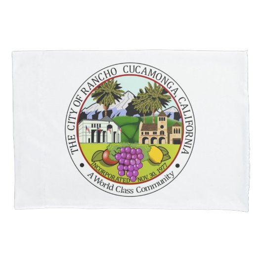 Rancho Cucamonga (Californië) City Seal Kussensloop (Voorkant-Links)
