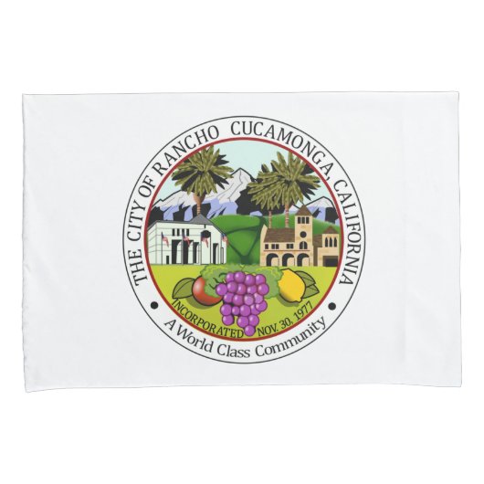 Rancho Cucamonga (Californië) City Seal Kussensloop (Voorkant-Rechts)