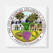 Rancho Cucamonga (Californië) City Seal Magneet (Voorkant)