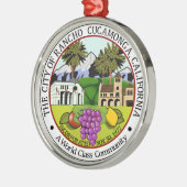 Rancho Cucamonga (Californië) City Seal Metalen Ornament (Links)