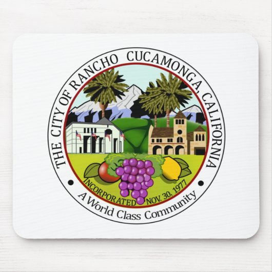 Rancho Cucamonga (Californië) City Seal Muismat (Voorkant)