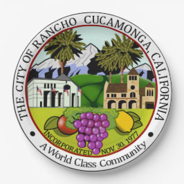 Rancho Cucamonga (Californië) City Seal Papieren Bordje