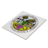 Rancho Cucamonga (Californië) City Seal Tegeltje (Zijkant)