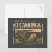 RANCHO CUCAMONGA CALIFORNIË - CUCAMONGA PEAK BRIEFKAART (Voorkant / Achterkant)