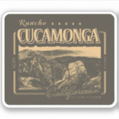 RANCHO CUCAMONGA CALIFORNIË - CUCAMONGA PEAK STICKER (Voorkant)