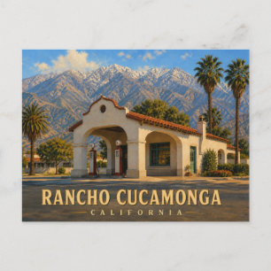 Rancho Cucamonga Californië Vintage Reis Poster Briefkaart