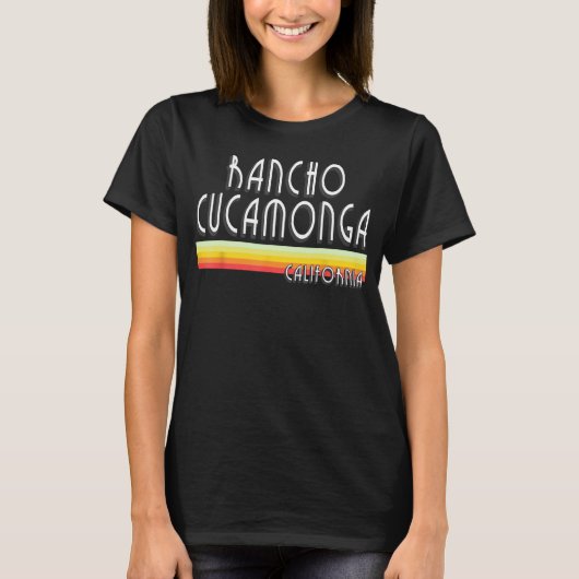 Rancho Cuconder California Retro CA Lines T-shirt (Voorkant)