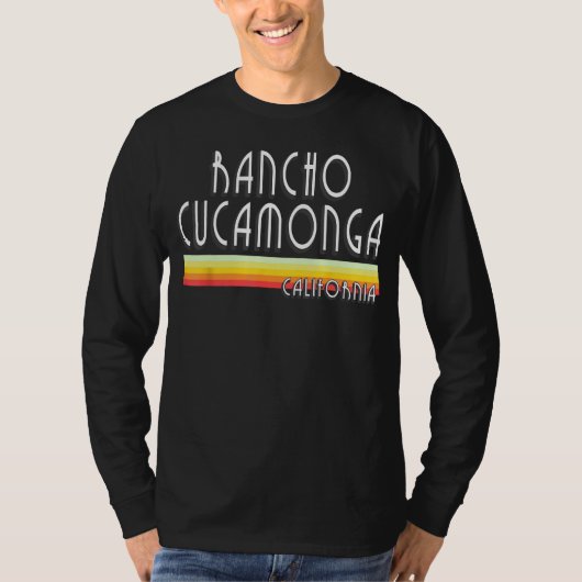 Rancho Cuconder California Retro CA Lines T-shirt (Voorkant)