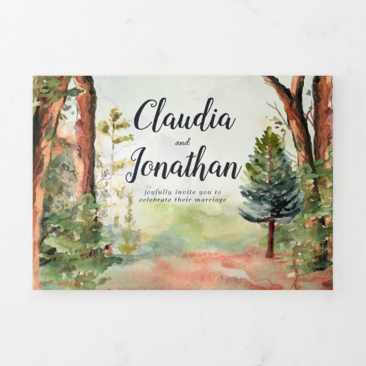 Rancho Palos Verdes | Boho Bruiloft Drieluik Uitnodiging (Cover)