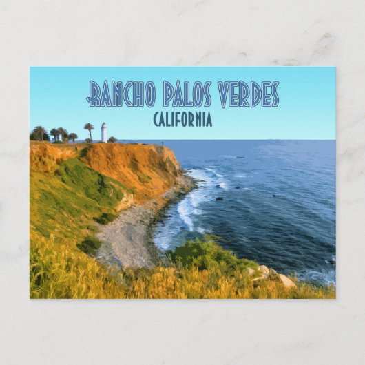 Rancho Palos Verdes California Point Vicente Briefkaart (Voorkant)