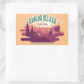 Rancho Relaxo Herfst Logo Rechthoekige Sticker (Tas)