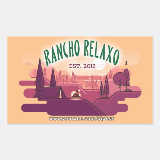 Rancho Relaxo Herfst Logo Rechthoekige Sticker (Voorkant)