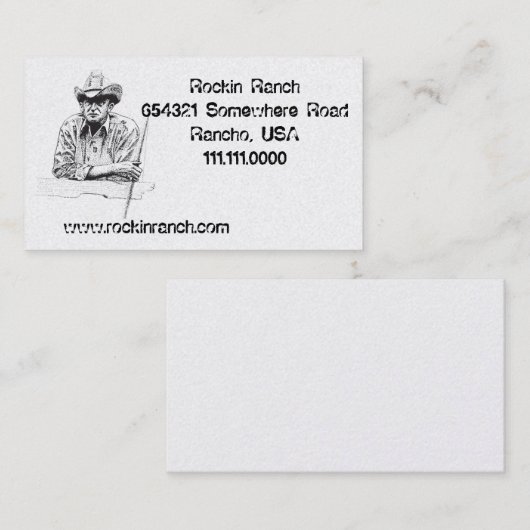 Rancho-Visitekaartjes Visitekaartje (Voorkant / Achterkant)