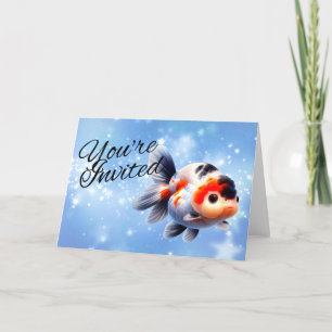 Ranchu Goudvis Fantasie Goudvis Aquarium Uitnodigi Aankondiging