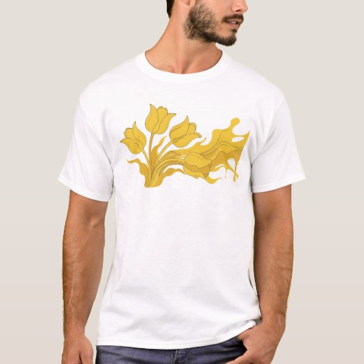 Rand ABSTRACT BLOEM Ontwerper Grafisch T-shirt (Voorkant)