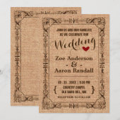  rand bijtende tekst bruiloft kaart (Voorkant / Achterkant)