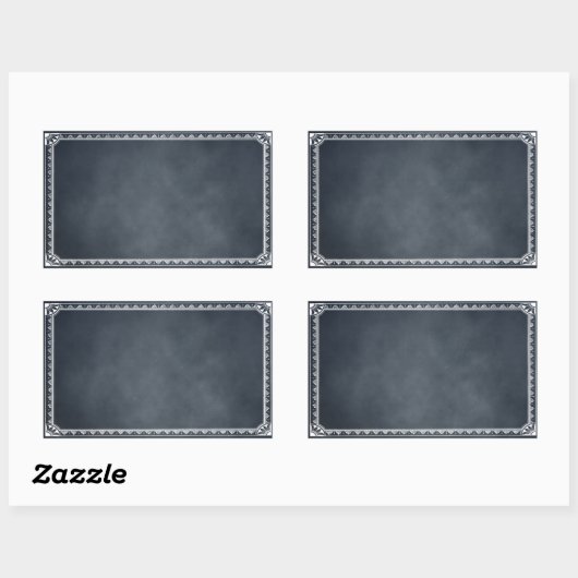  rand blanco Blackboard rechthoek Sticker (Vel)