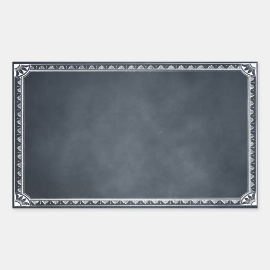  rand blanco Blackboard rechthoek Sticker (Voorkant)