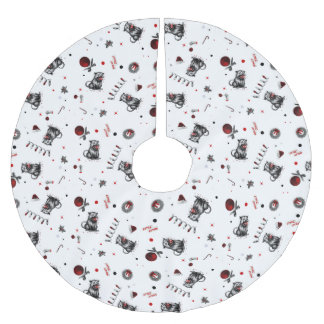 Rand Christmas Afval Opossum Die Kauwende Glas Bal Kerstboom Rok