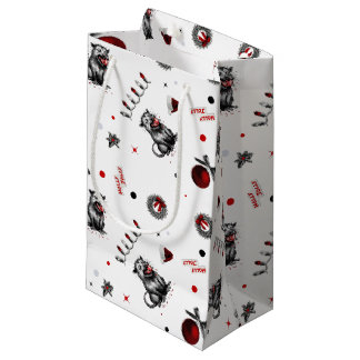 Rand Christmas Afval Opossum Die Kauwende Glas Bal Klein Cadeauzakje
