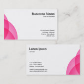 Rand-cirkels - Hot-roze Visitekaartje (Voorkant / Achterkant)