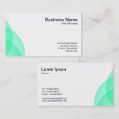 Rand- cirkels - Turquoise Visitekaartje (Voorkant / Achterkant)