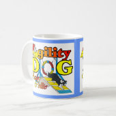 Rand Collie Agility Gifts Koffiemok (Voorkant links)