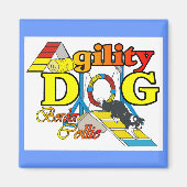 Rand Collie Agility Gifts Magneet (Voorkant)