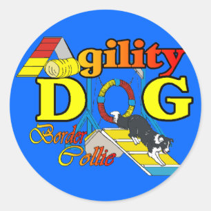 Rand Collie Agility Gifts Ronde Sticker
