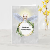 Rand collie angel wings halo wreathemel kaart (Gele Bloem)