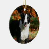 Rand Collie Autumn Standing Keramisch Ornament (Rechts)