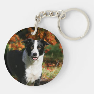 Rand Collie Autumn Standing Sleutelhanger