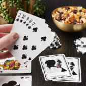 Rand Collie Black en White Pet Dog- Pokerkaarten (Insitu)