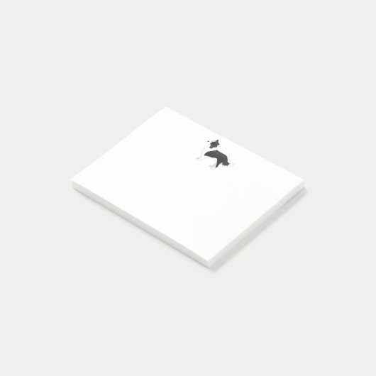 Rand Collie Black Hondenras Side Uitzicht Silhouet Post-it® Notes (Schuin)