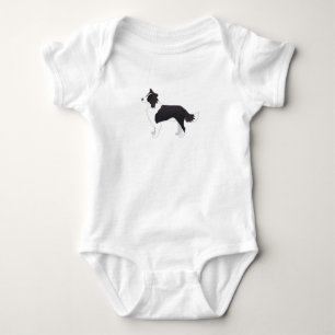 Rand Collie Black Hondenras Side Uitzicht Silhouet Romper
