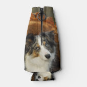 Rand Collie Blue Merle Dog Head Fotografiet Flesjeskoeler (Achterkant)