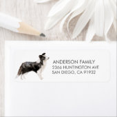 Rand Collie Dog Return Address Label (Insitu)