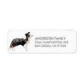 Rand Collie Dog Return Address Label (Voorkant)