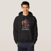 Rand Collie Dog Riding Red Truck - kerstboom Hoodie (Voorkant volledig)