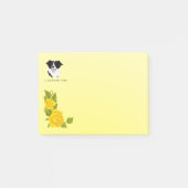 Rand collie en gele rozen post-it® notes (Voorkant)